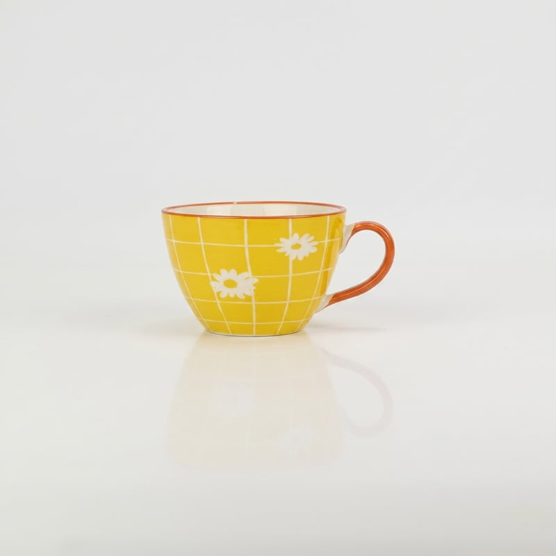 Cottagecore Plaid Tea Cup