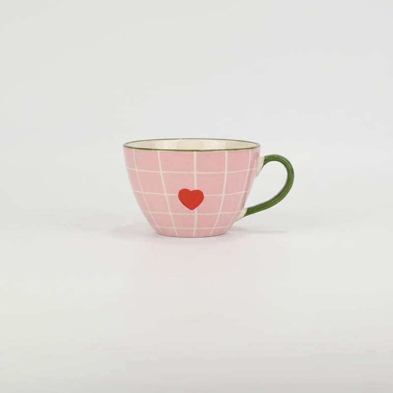 Cottagecore Plaid Tea Cup